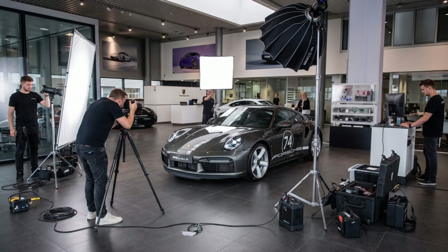 Ador Ajans marka filmi — Porsche teslimat çekiminden bir kare